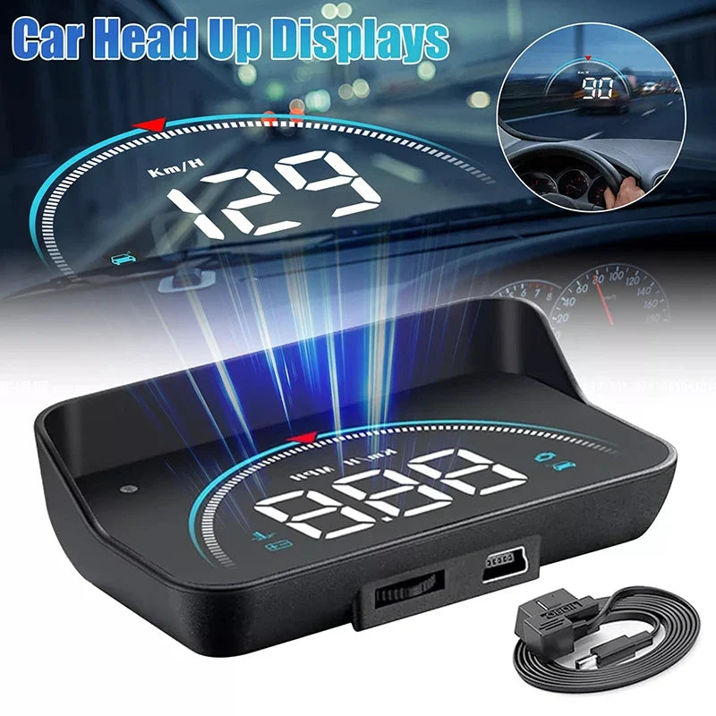 M8 OBD2 Car HUD Head Up Display | Speed & Temp Monitor