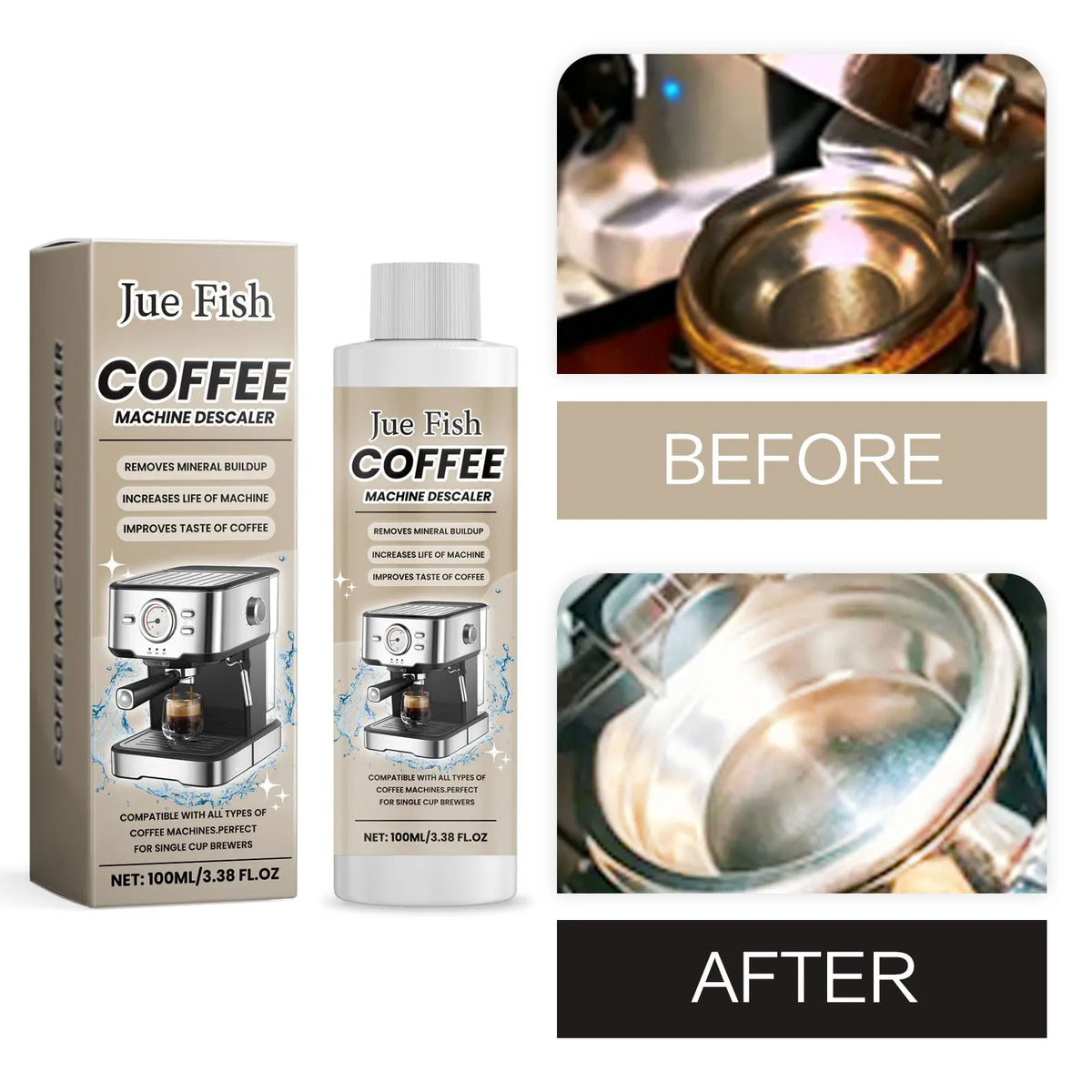 Coffee Maker Cleaner & Descaler | Remove Scale, Stains & Odors