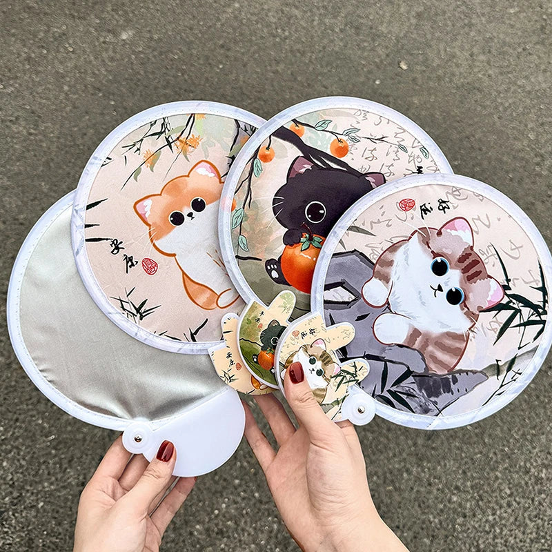 Cartoon Folding Hand Fan for Kids – Portable Summer Fan