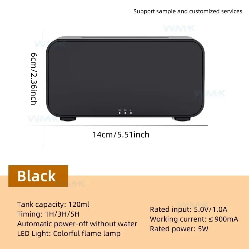 HOMEFISH Flame Aroma Diffuser & Humidifier with LED Light