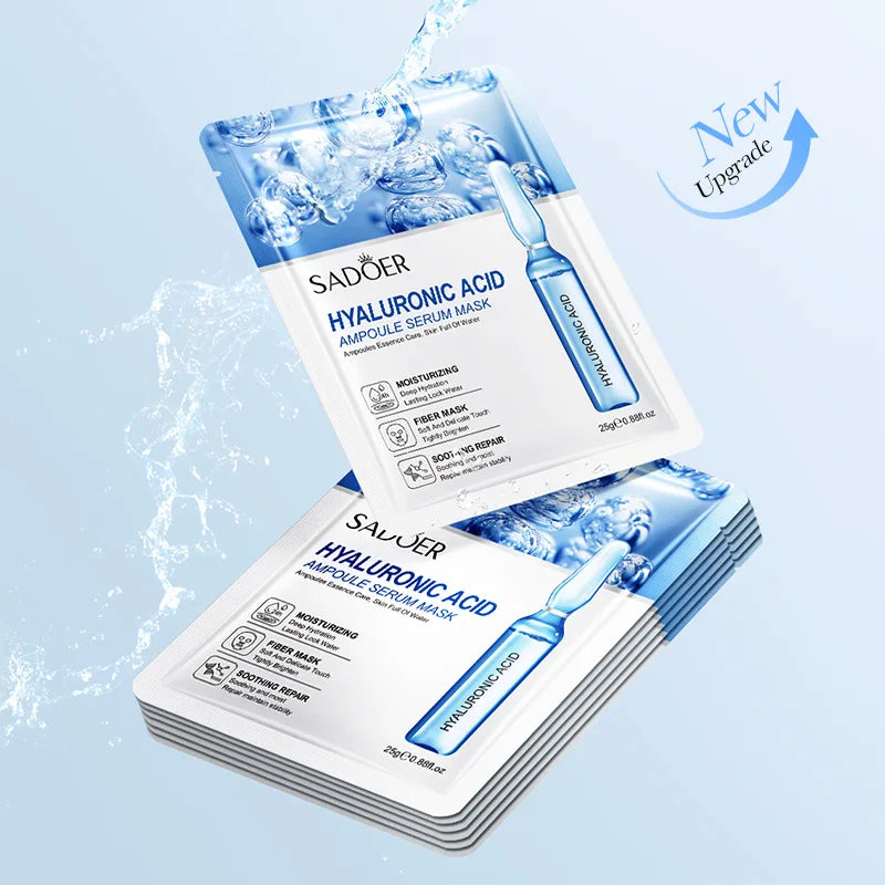 SADOER Hyaluronic Acid Face Masks – Hydrating & Firming 10 Pack