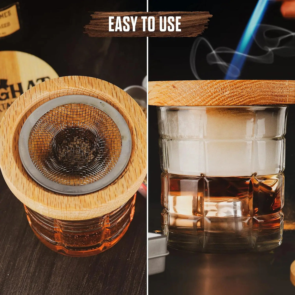 Bulk Natural Wood Chips Whiskey Wooden Smoked Hood Smoker Drinks