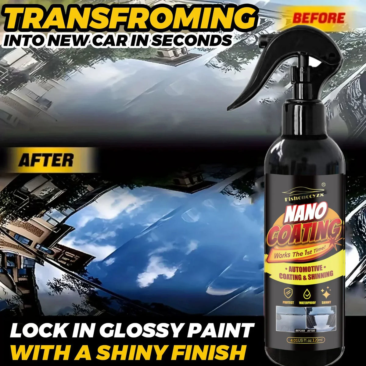 Car Coating Spray Quick Effect Agent Coat Wax Scratch Oil Film