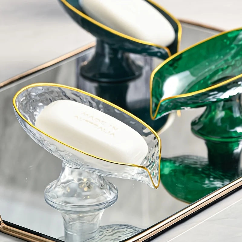 Oval Soap Dish with Drainage Holes – Plastic Bathroom Organizer