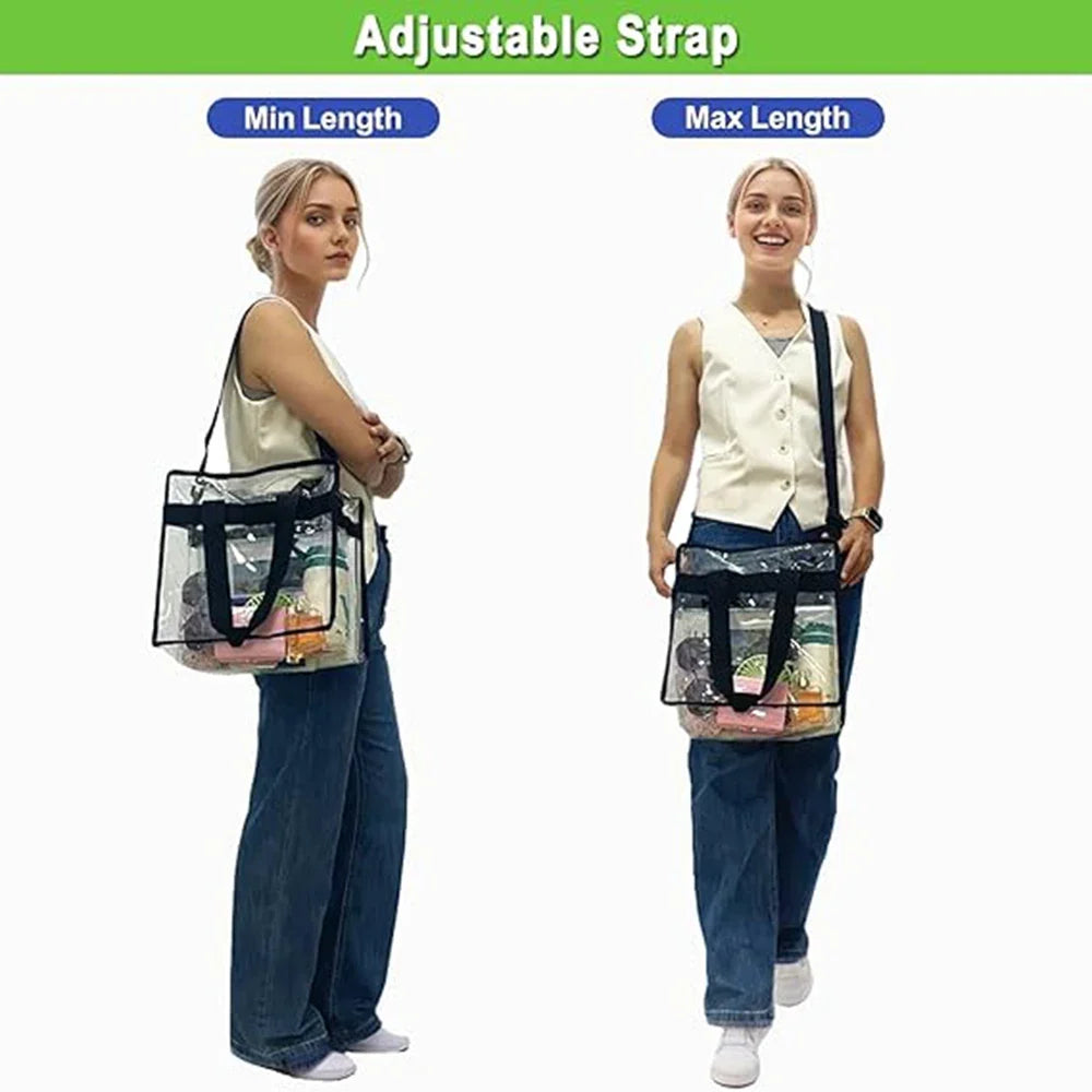Clear PVC Tote Bag Women Large Capacity Waterproof Storage Gym