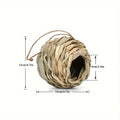 Handwoven Reed Grass Bird Nest House – Hanging Woven Birdhouse