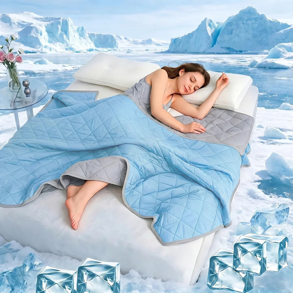 Large Cooling Quilt Comforter – Breathable Dual-Sided Lightweight