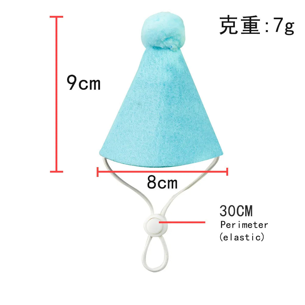 Pet Dog Cat Birthday Dress Bib Party Supplies Saliva Towel Felt Hat
