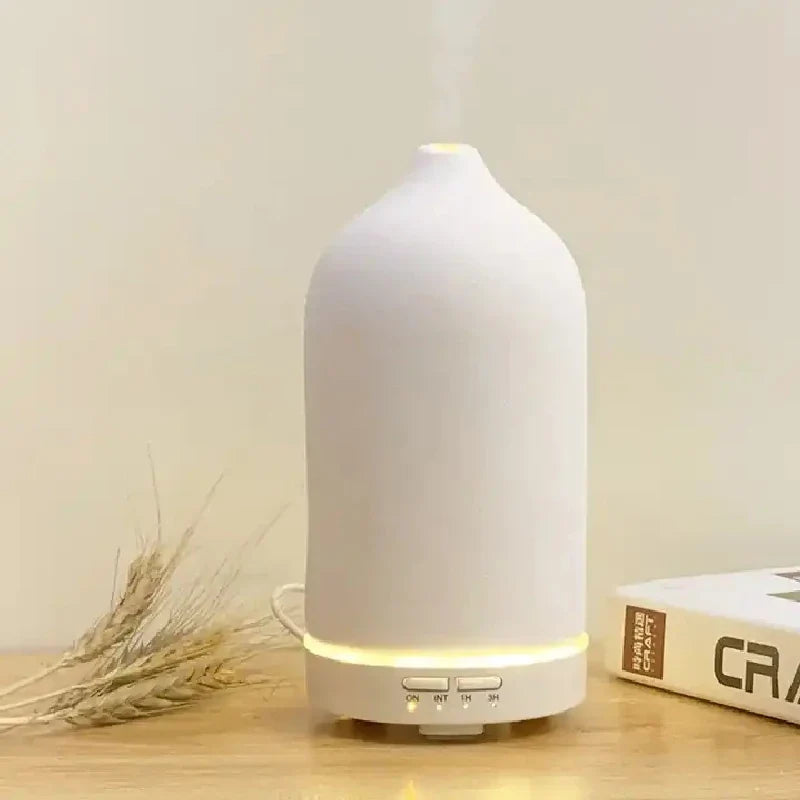 Ceramic Essential Oil Diffuser & Humidifier | Timer & LED Lights