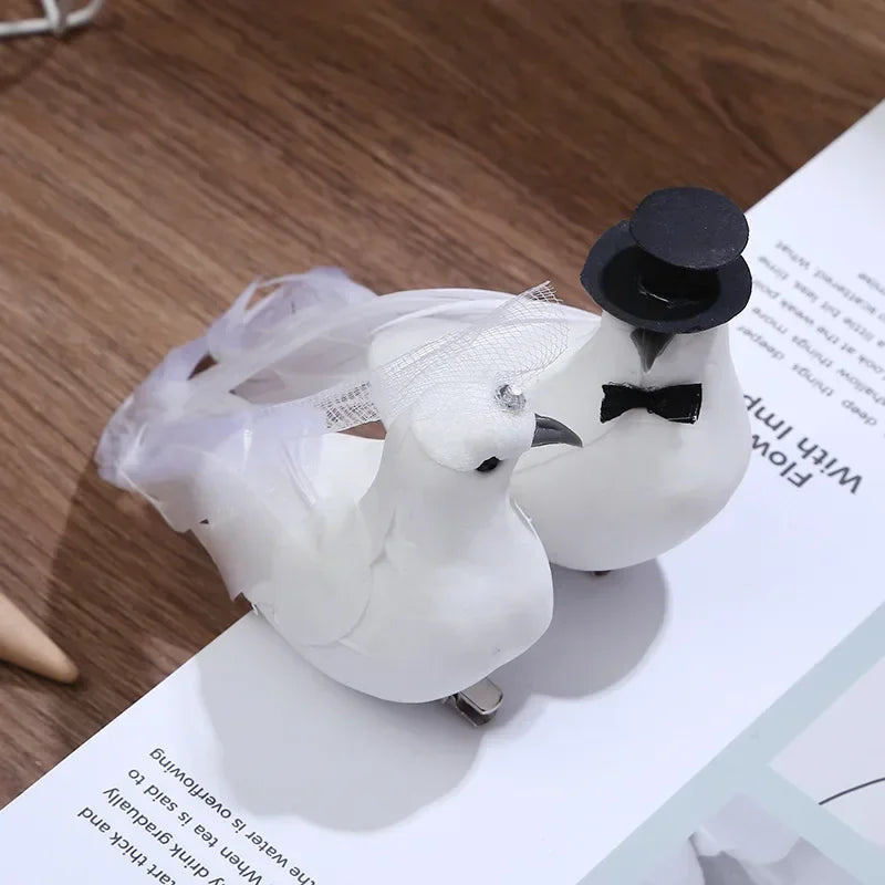 White Dove Couple Figurines – Garden & Home Hanging Décor Pair