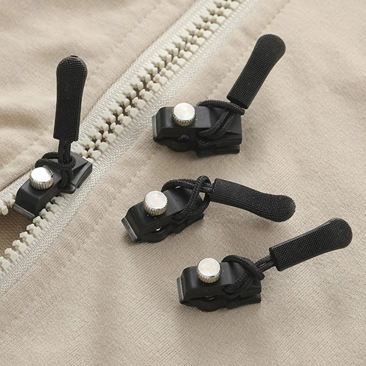 3-Piece Zipper Repair Kit – Universal Slider for Coats & Bags