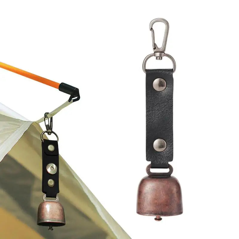 Bear Bell Loud Hiking Hikers Anti-lost Pet Dog PU Leather Strap Noise