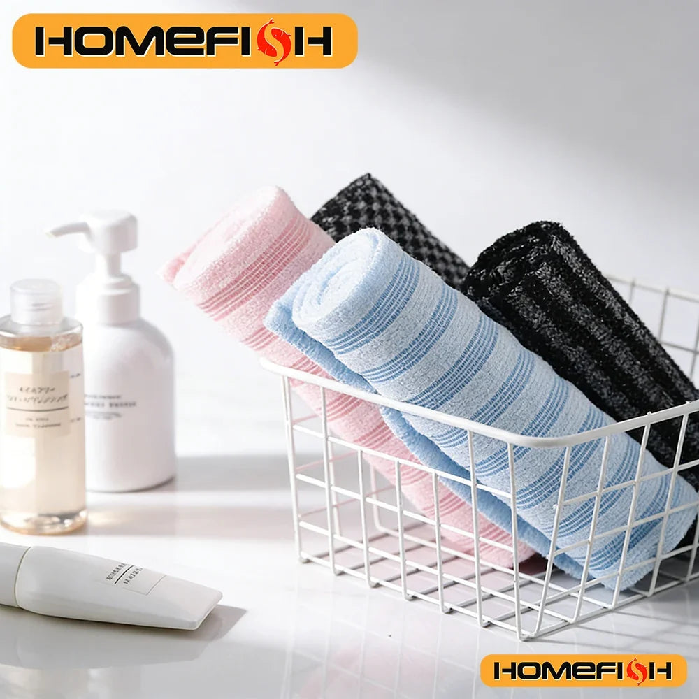Nylon Bath Exfoliating Towel Back Scrub Brush Shower Sponge Body