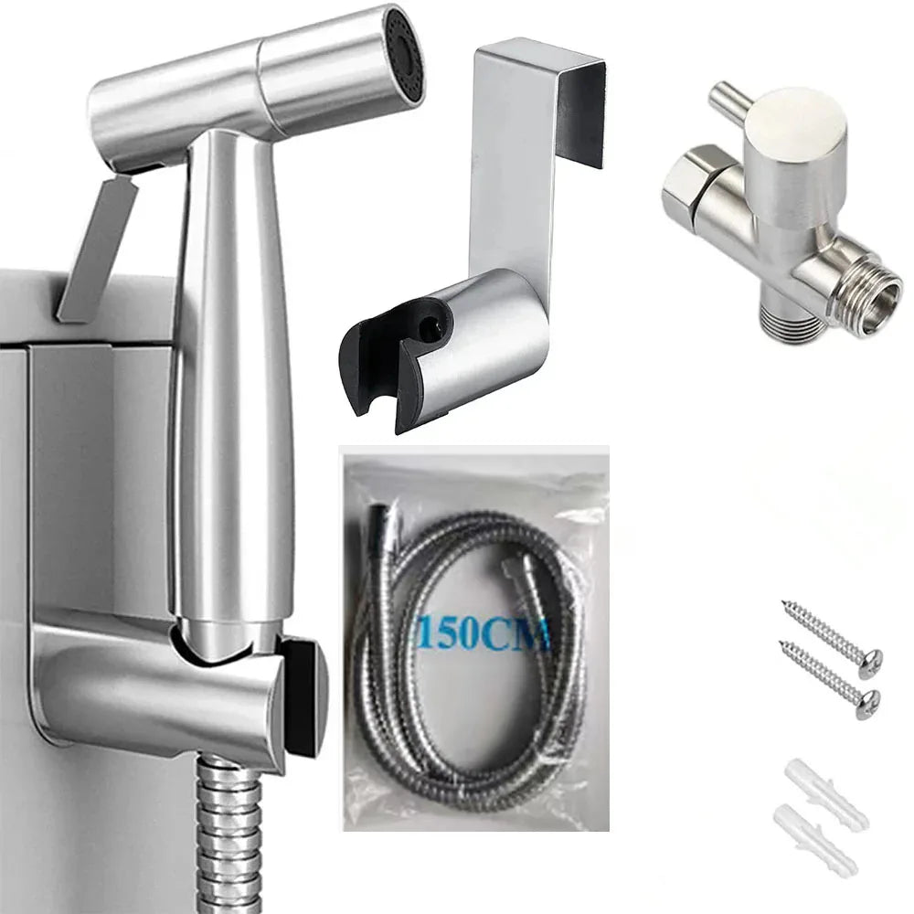 Handheld Bidet Sprayer Set – Stainless Steel Toilet Sprayer Kit