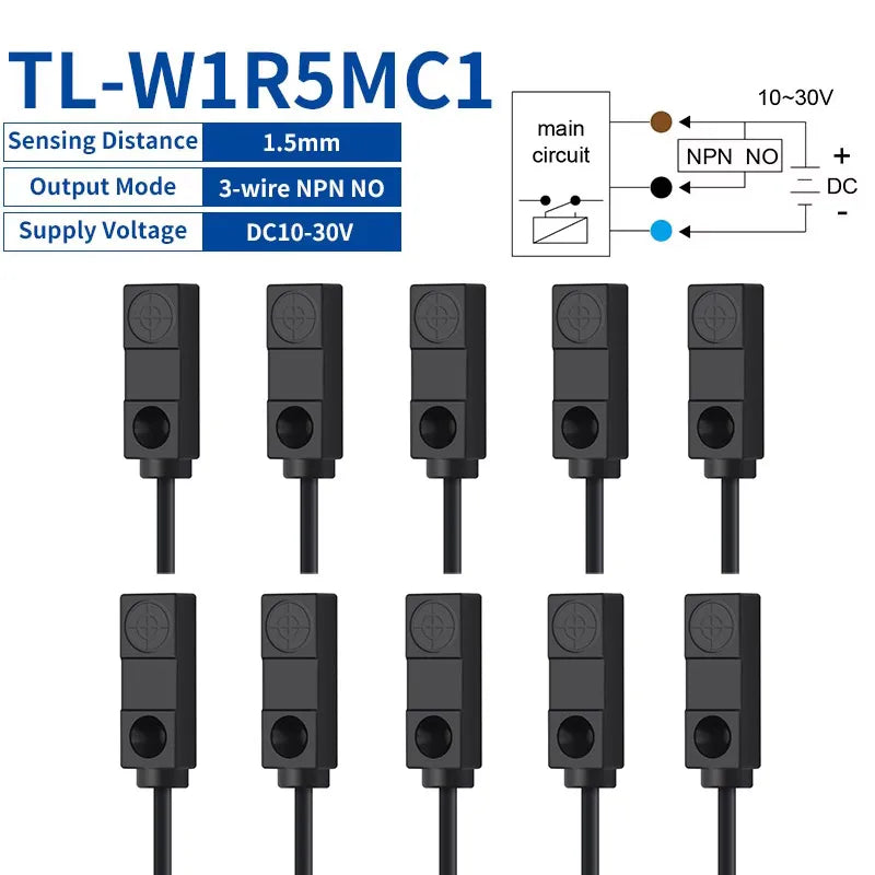 10Pcs Inductive Proximity Sensor 3-Wire NPN PNP NO NC | TL-W Series