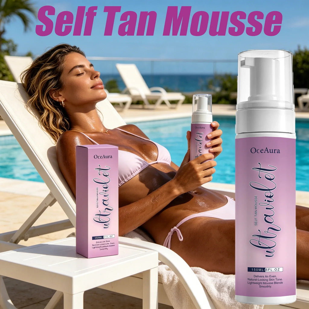 OceAura Self Tan Mousse – Sunless Tanning Foam 150ml