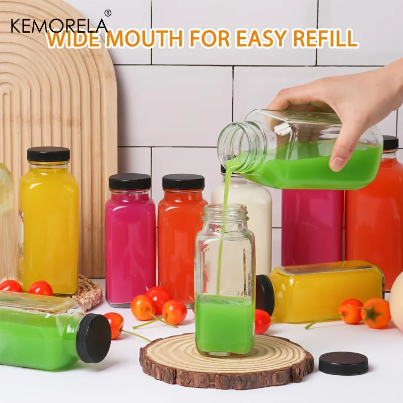 KEMORELA 350ml Vintage Glass Bottles – Airtight & Leakproof 2/4pk