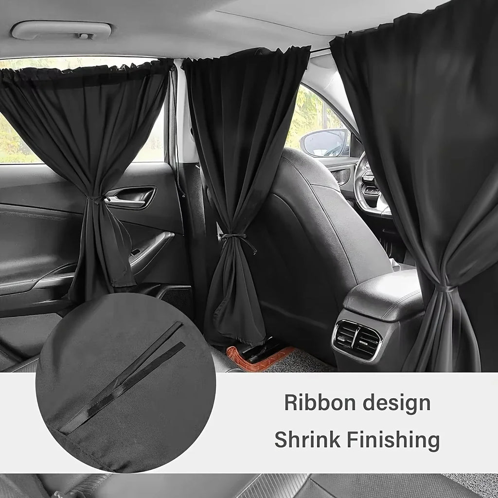 Car Privacy Curtains – Blackout Rear Seat Divider for Travel