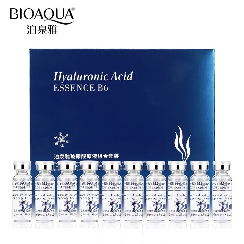 BIOAQUA Hyaluronic Acid Serum Set – 10 x 5ml Vitamin Ampoules