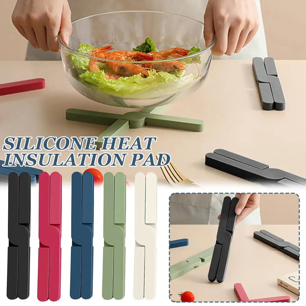 Foldable X-Shape Silicone Trivet Mat | Heat Resistant Pot Pad