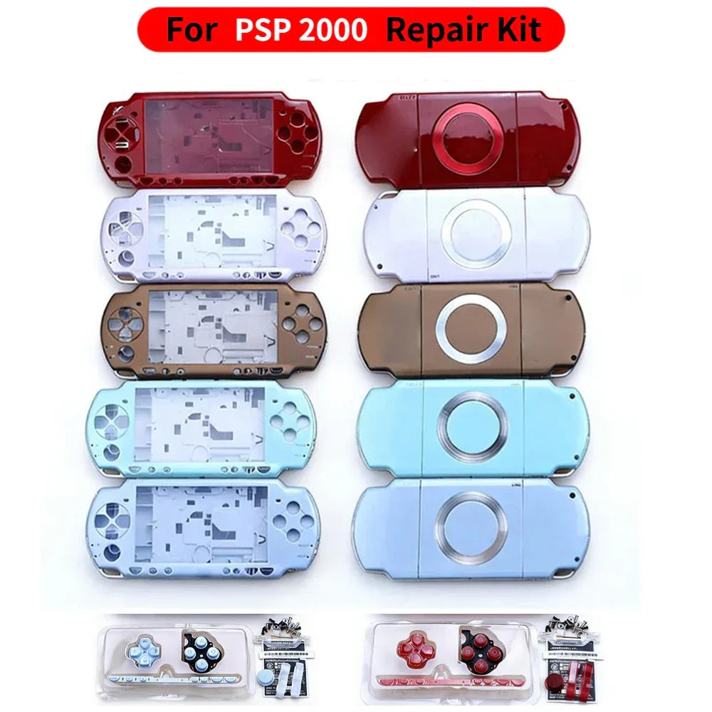 PSP 2000 Full Housing Shell Replacement Kit with Buttons & Screws