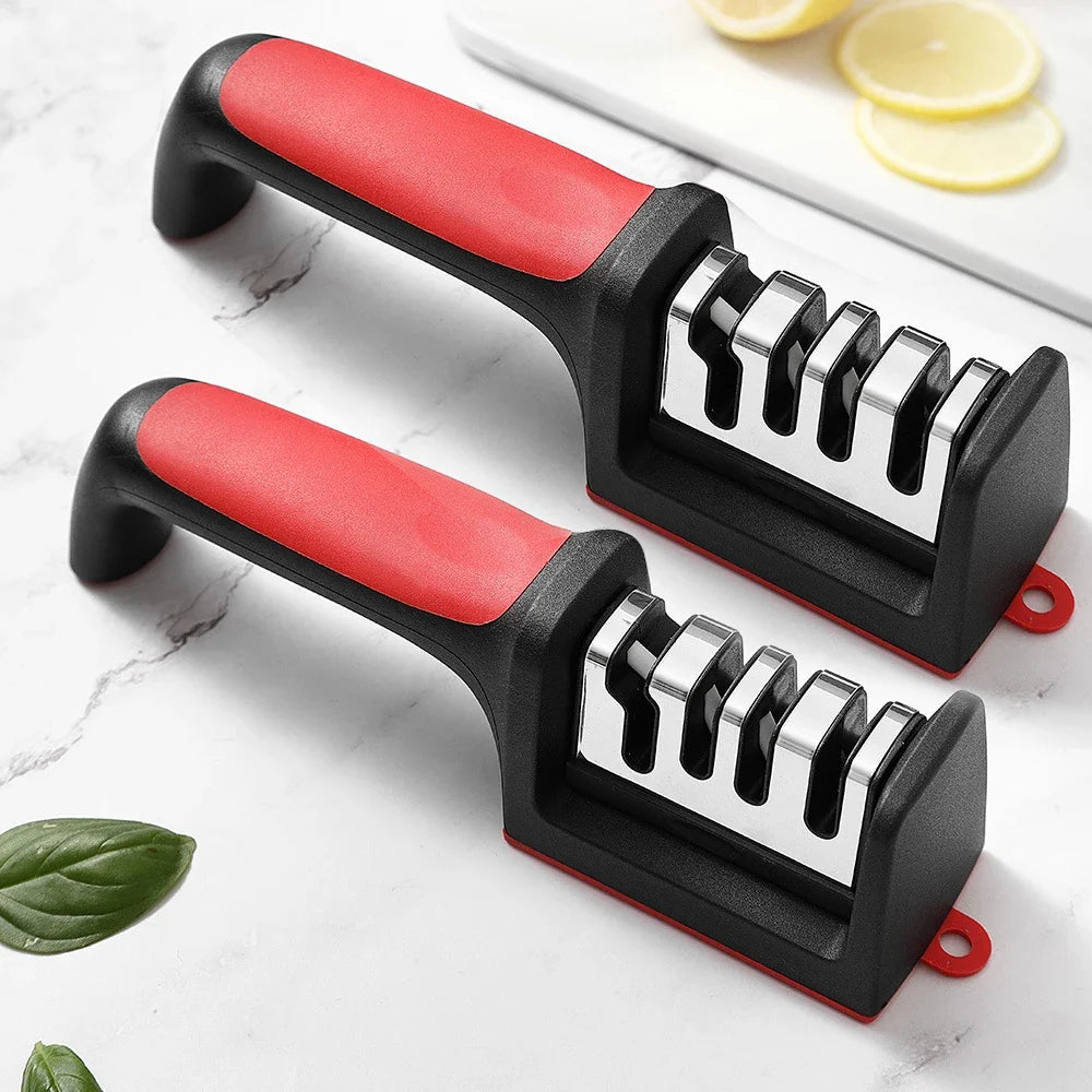 3-Stage Tungsten Steel Knife Sharpener | Stainless Steel