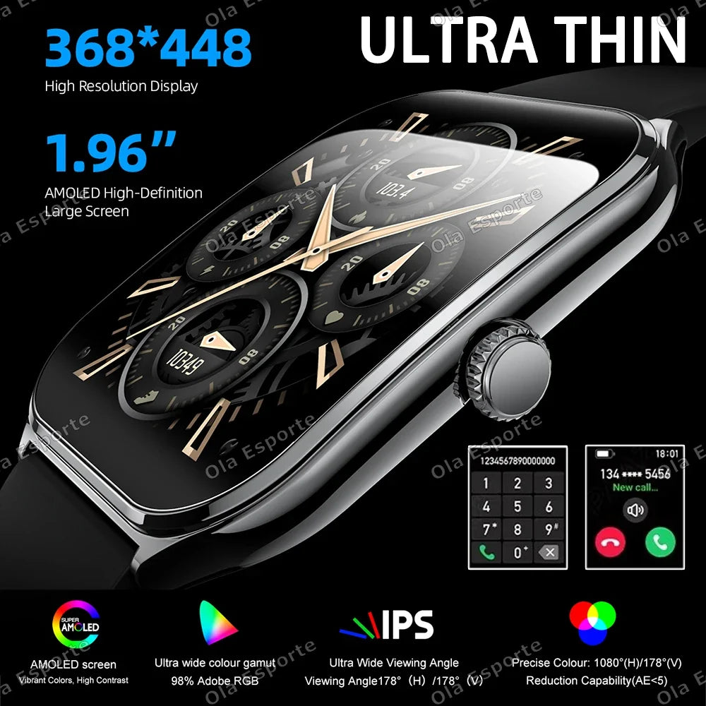 Ola Esporte 1.96" AMOLED Smartwatch | BT Calling & Fitness