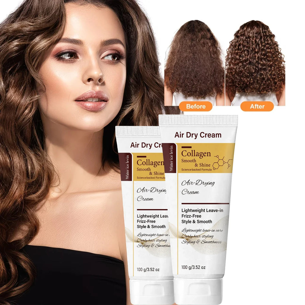 Collagen Leave-In Hair Cream | Air Dry Frizz-Free & Shiny