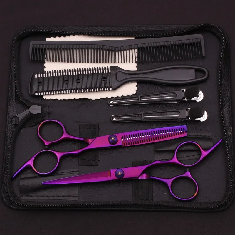6" Stainless Steel Hair Cutting & Thinning Shears Set