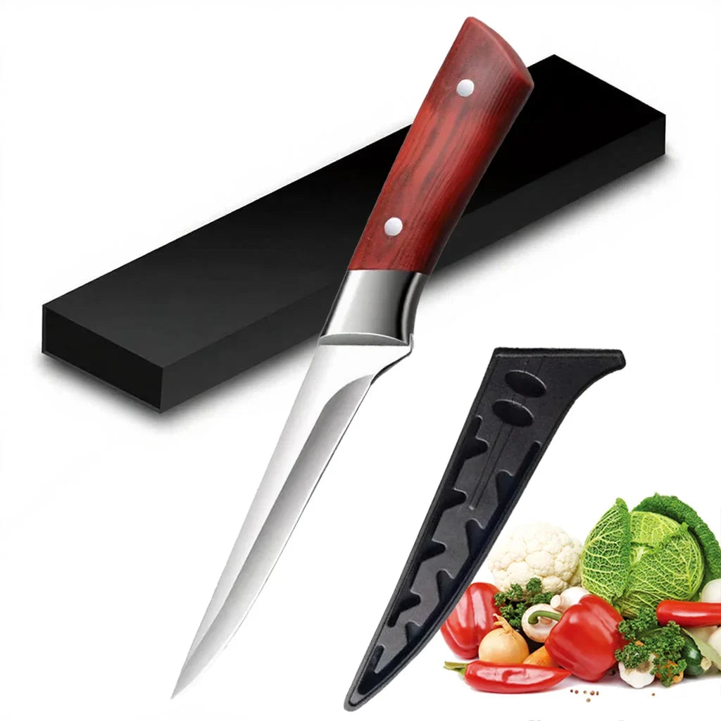 Japanese-Style Stainless Steel Boning & Kitchen Knife – Sharp