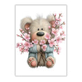Teddy Bear Nursery Canvas Wall Art | Kids Bedroom Poster