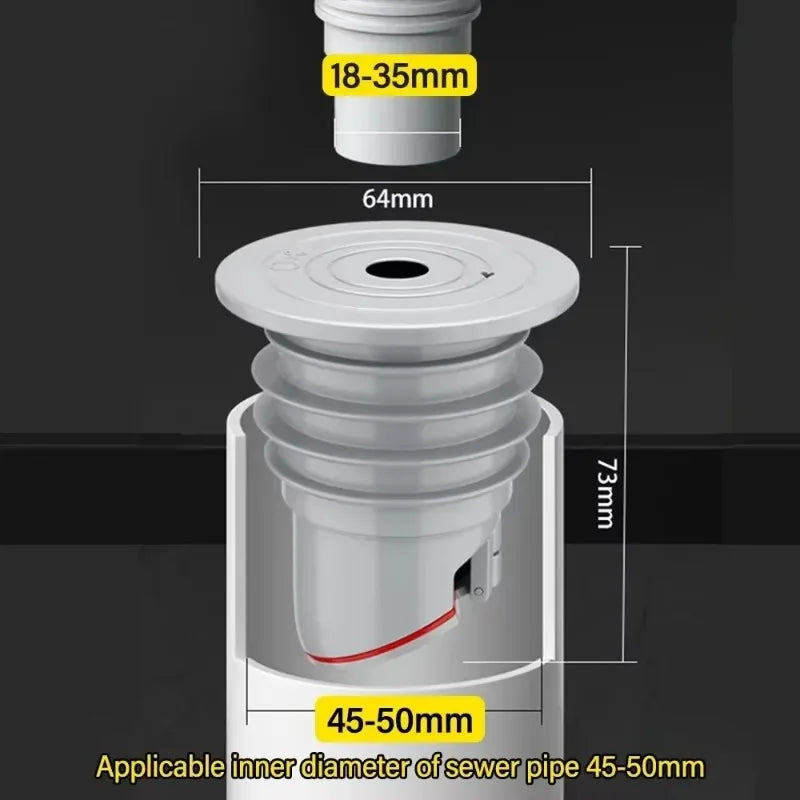 Silicone Drain Pipe Sealing Plug – Anti-Odor Floor Drain Trap