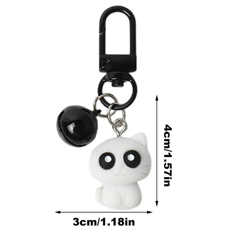 Cat Key Rings Car Keys Black White Keychain Charm Keyring Pendant