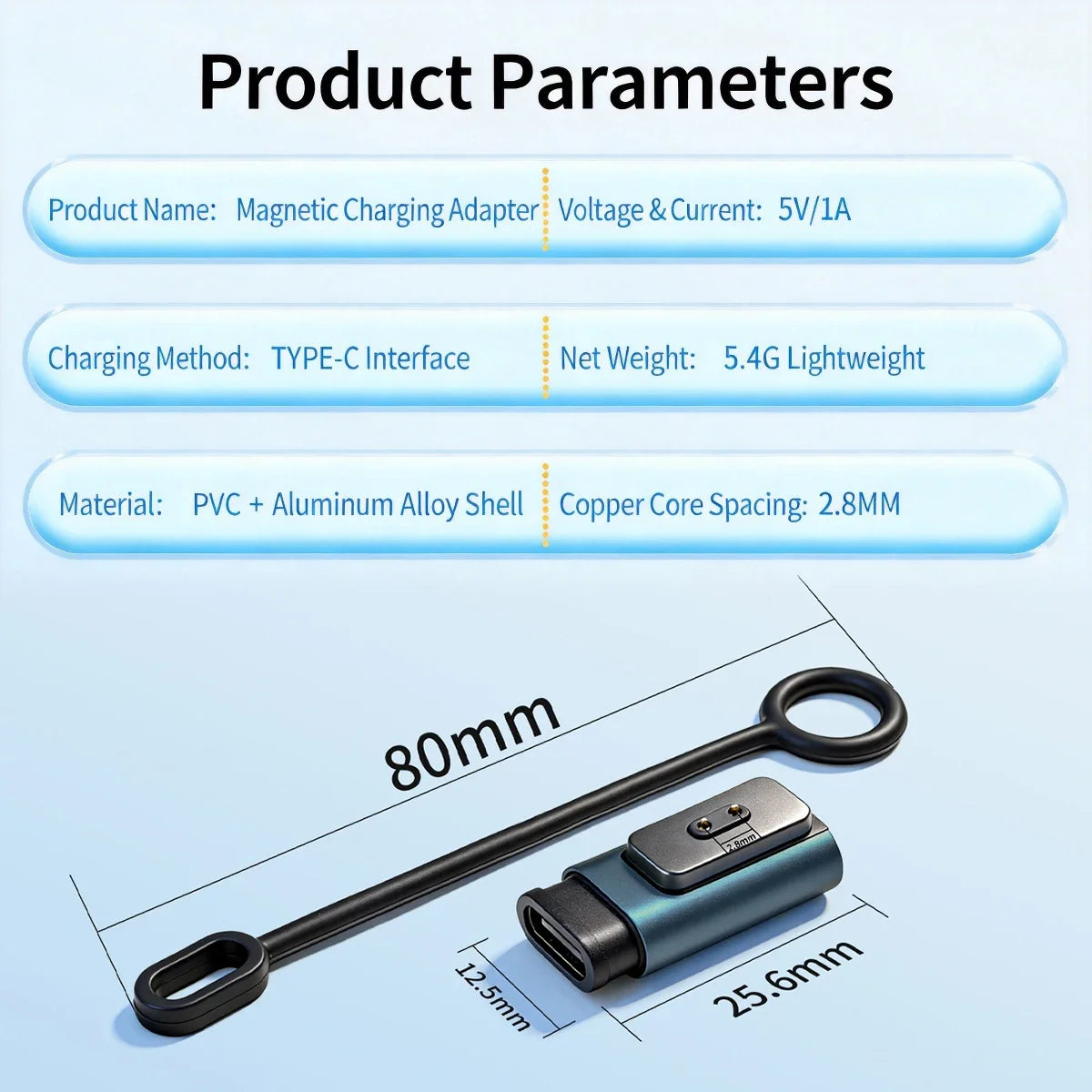 USB-C Adapter for Xiaomi Band 10/9/8 & Redmi Watch 5/4 Charger