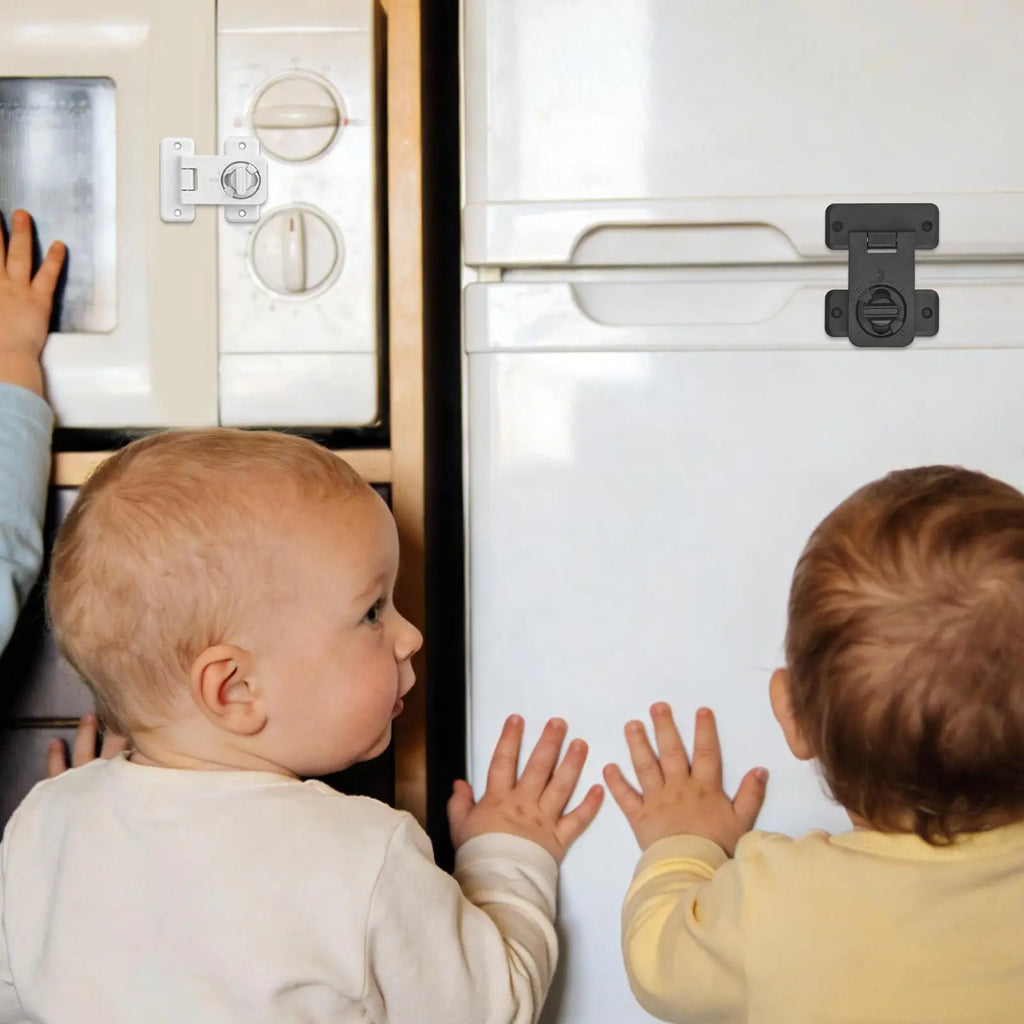 Keyless Adhesive Fridge Door Lock Child Proof Latch Refrigerator Oven