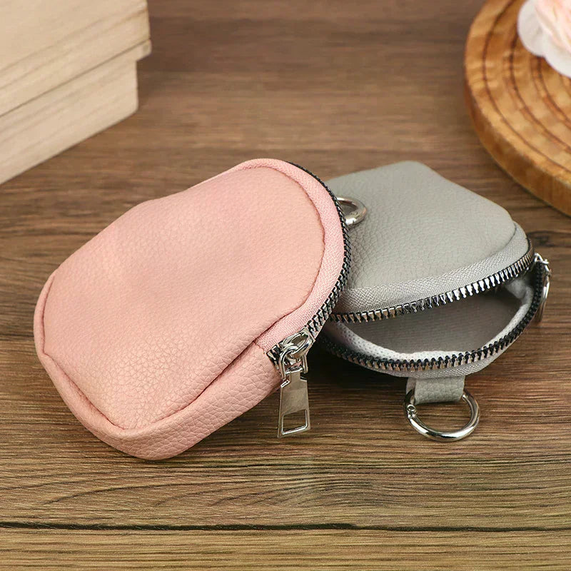 RFID Blocking Keychain Wallet – PU Leather Coin Purse & Key Pouch