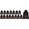 16-Pack Halloween Pumpkin Burlap Drawstring Candy Bags