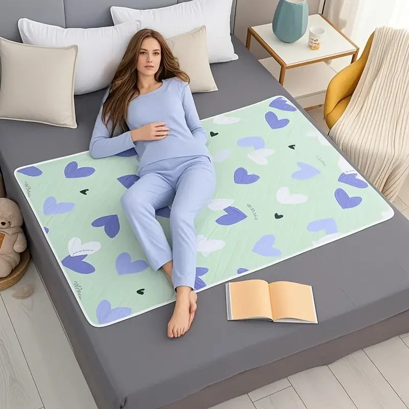 Washable Reusable Anti-slip Bed Protector Pad Thick Durable Polyester