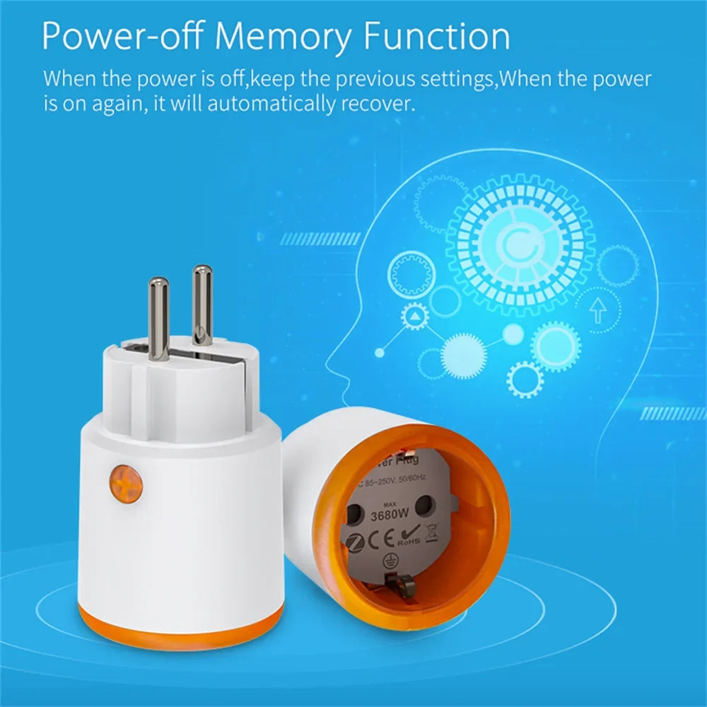 Tuya Zigbee 3 0 Smart Powe Plug EU 16A Outlet Socket Child Lock Life