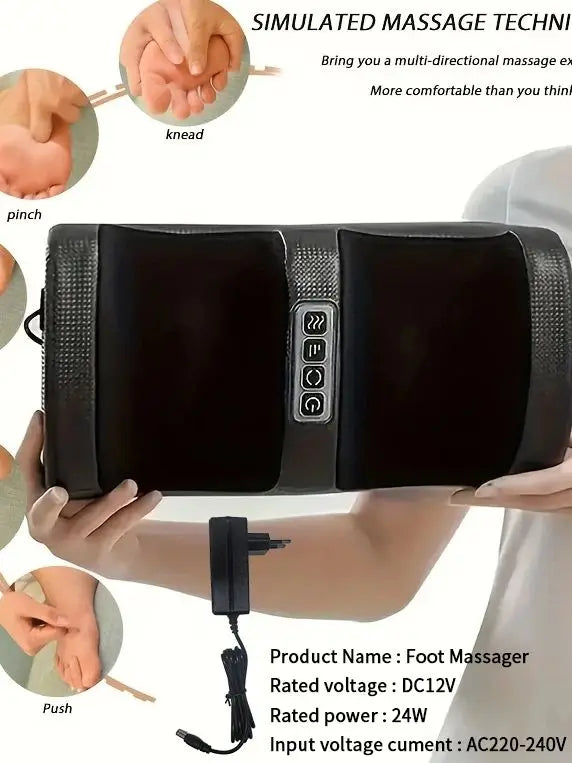 Heating & Kneading Foot Massager | 20 Heads, Smart Timer