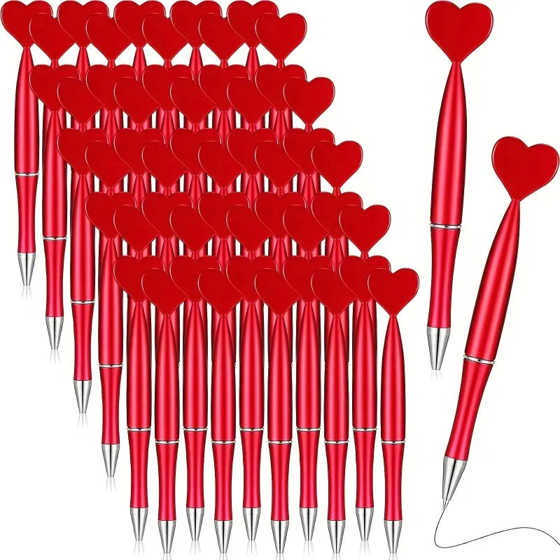 5-Pack Valentine's Day Heart Shape Pens | Black Ballpoint Ink