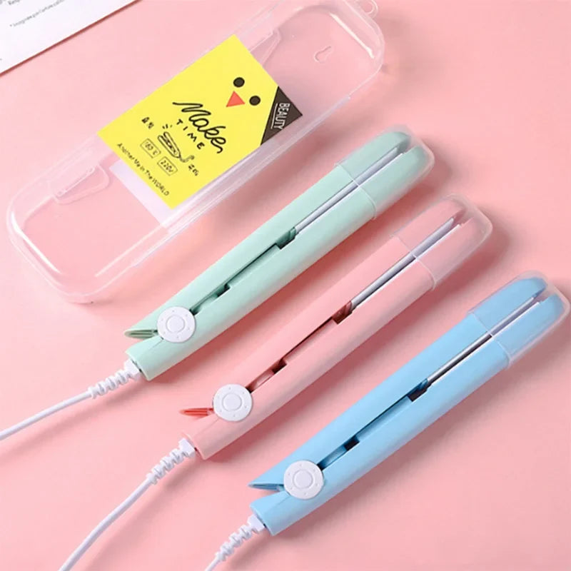 Mini 2-in-1 Ceramic Tourmaline Hair Straightener & Curler Flat Iron