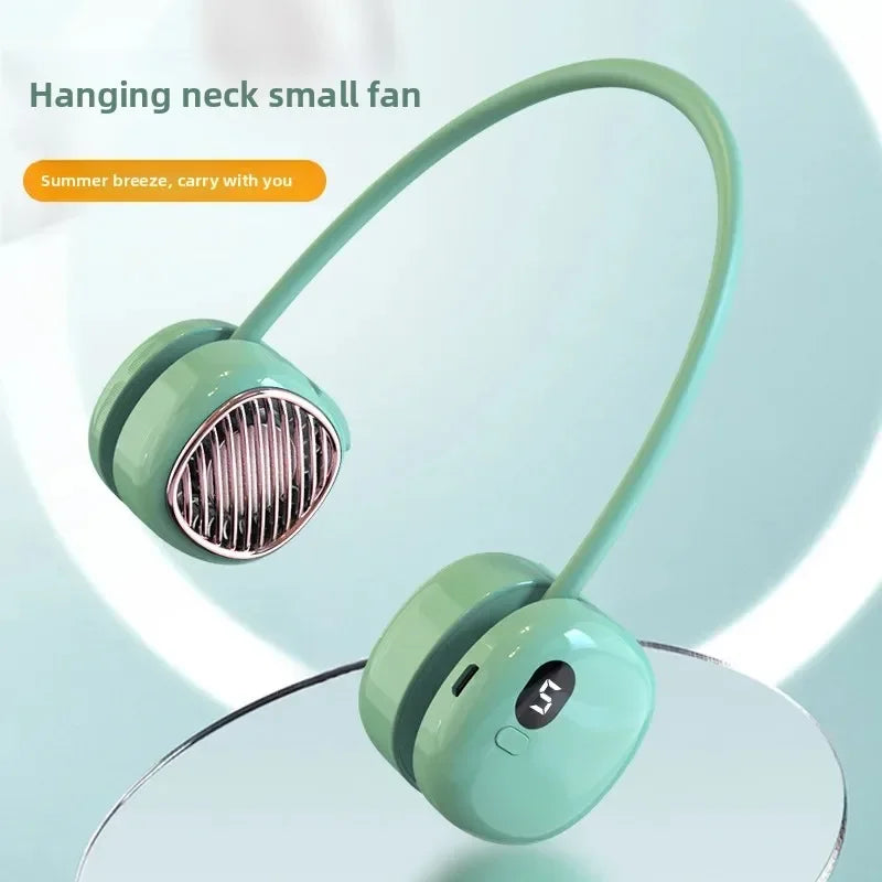 URGGU Bladeless Neck Fan – USB Rechargeable with Digital Display