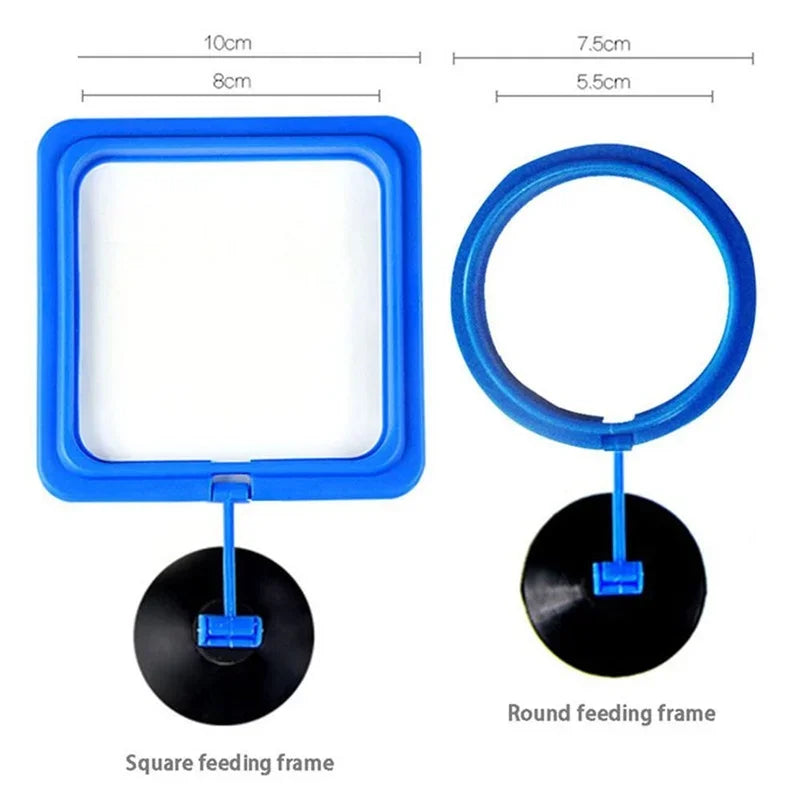 Aquarium Suction Cup Feeder Fish Tank Ring Station Floating Food Tray