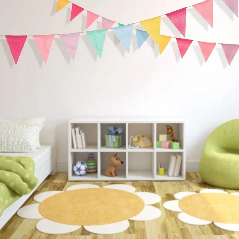 Colourful Linen Pennant Bunting Banner 4m | Party Garland