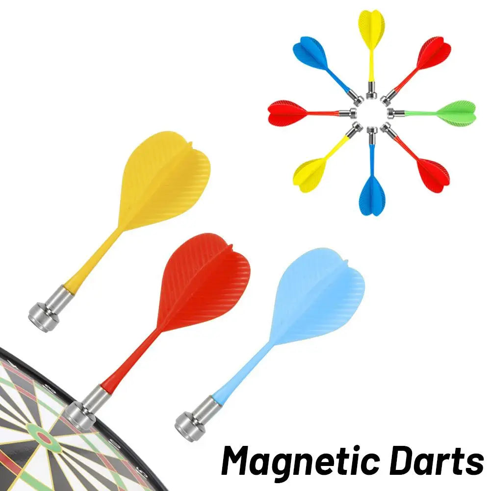 12-Pack Magnetic Safety Darts – Indoor Bullseye Game Kids & Adults