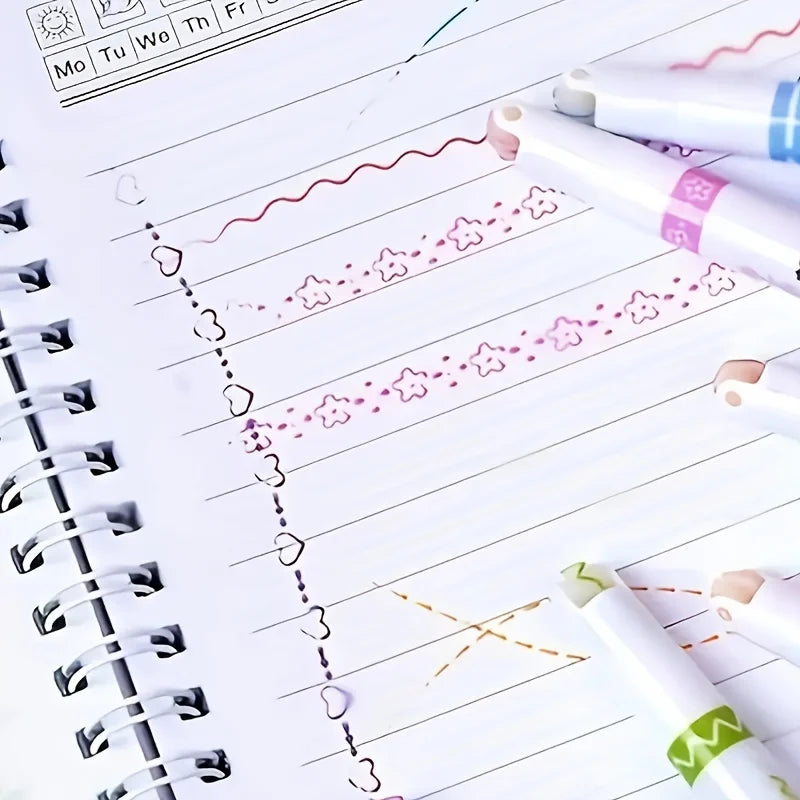6-Pack Fine Line Graphic Outline Pens for Notes & Art