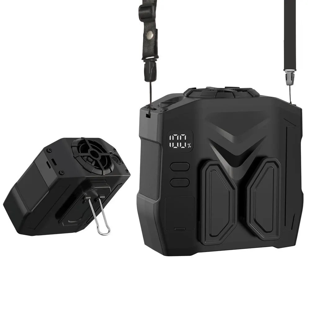 USB Rechargeable Waist & Neck Fan – Portable Turbine Outdoor Fan