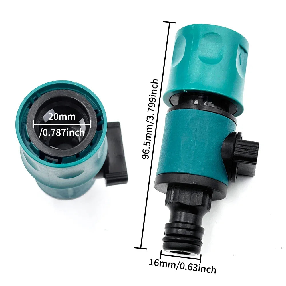 Garden Hose Inline Shut-Off Valve & Quick Connector