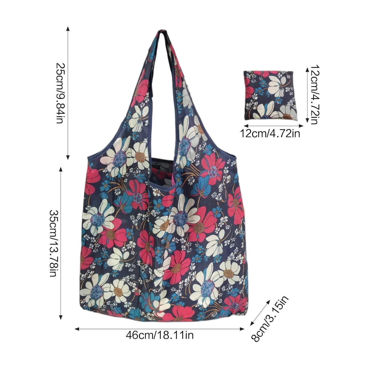 Eco-Friendly Foldable Reusable Shopping Tote Bag | Large Capacity